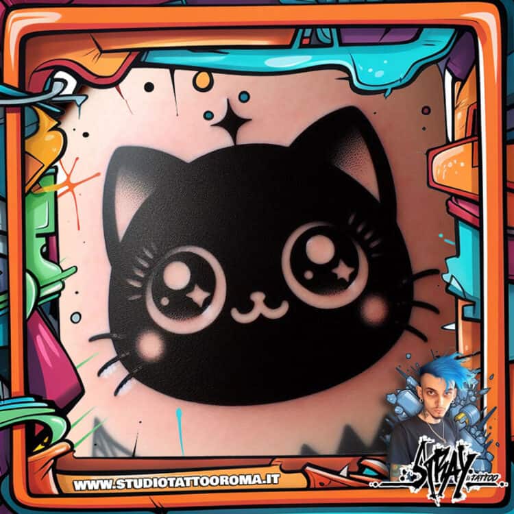 kawai tattoo roma cat